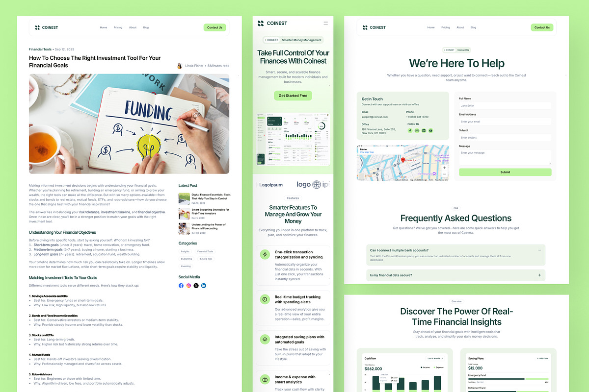 Coinest Finance SaaS Website Framer, a Websites & App Template by peterdraw (Photo 3 of 5)