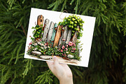 Watercolor Fence Flowers Clipart, an Illustration by Libby Wishes (Thumbnail 3 of 7)