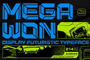 Megawon - Modern Sport Font, a Sans Serif Font by Drizy (Thumbnail 1 of 9)