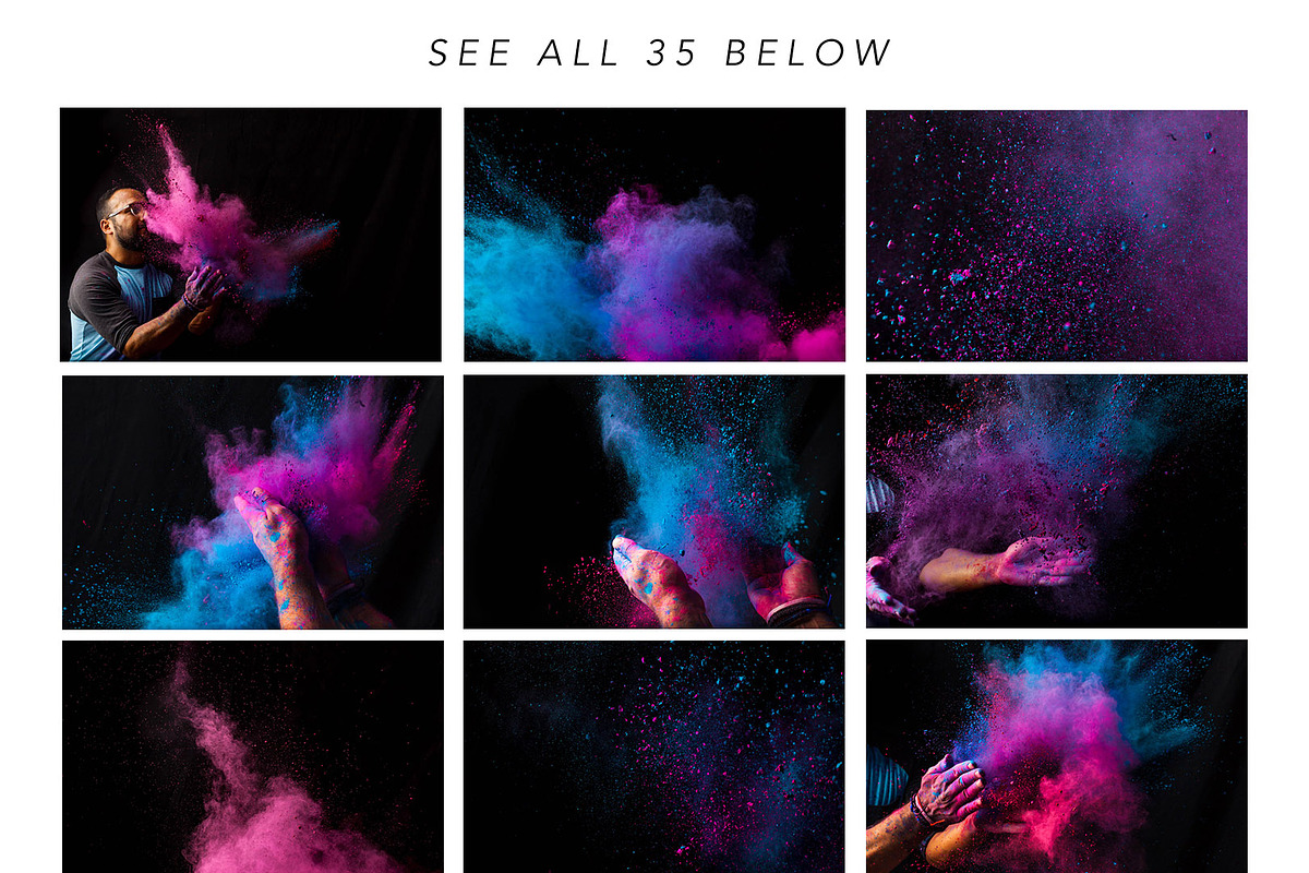 Holi Color Powder Dust Textures, a Texture Graphic by Fox & Bear (Photo 2 of 5)