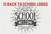 15 Back to School Logos and Badges, a Branding & Logo Template by Tori Design (Thumbnail 1 of 2)