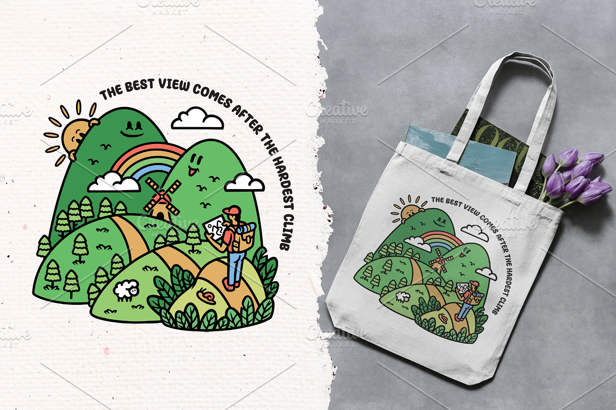 Cute mountain 10 illustrations, an Object Illustration by gunaonedesign (Photo 8 of 8)