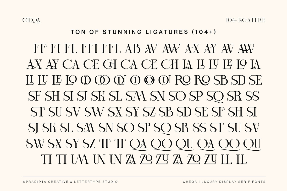 Cheqa a Luxury & Elegant Serif, a Serif Font by Lettertype Studio (Photo 8 of 15)