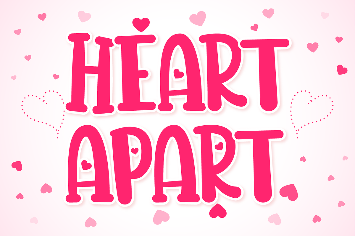 Heart Apart Lovely Font, a Font by Helotype (Photo 1 of 3)