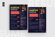 Dark Style Business Resume CV, a Resume Template by iDoodle Studio (Thumbnail 1 of 4)