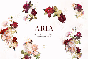 Aria - Romantic Watercolor Florals