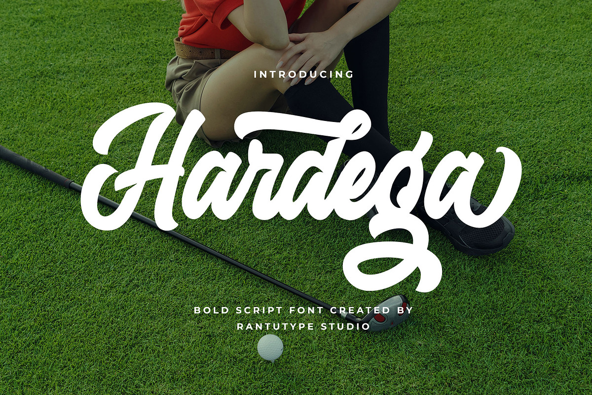 Hardega Bold Script Font, a Script Font by RantautypeStudio (Photo 1 of 17)