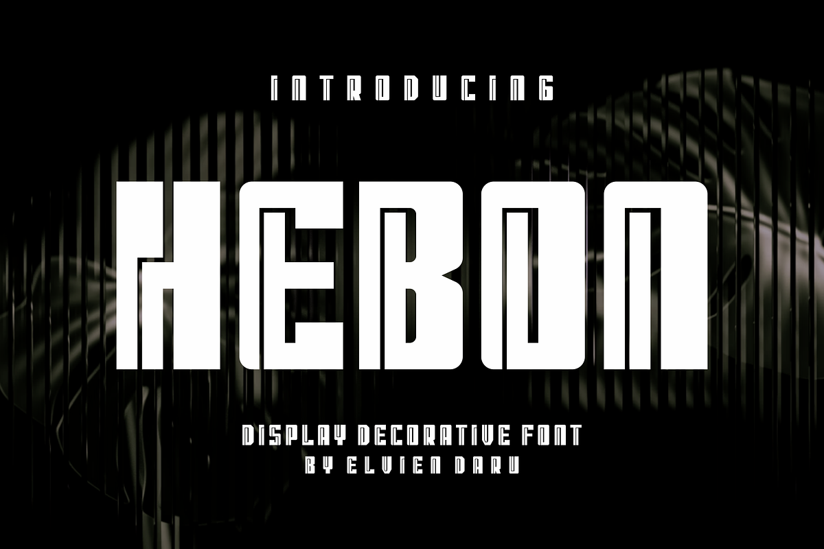 Hebon - Decorative Display Font, a Sans Serif Font by lelevien (Photo 1 of 4)