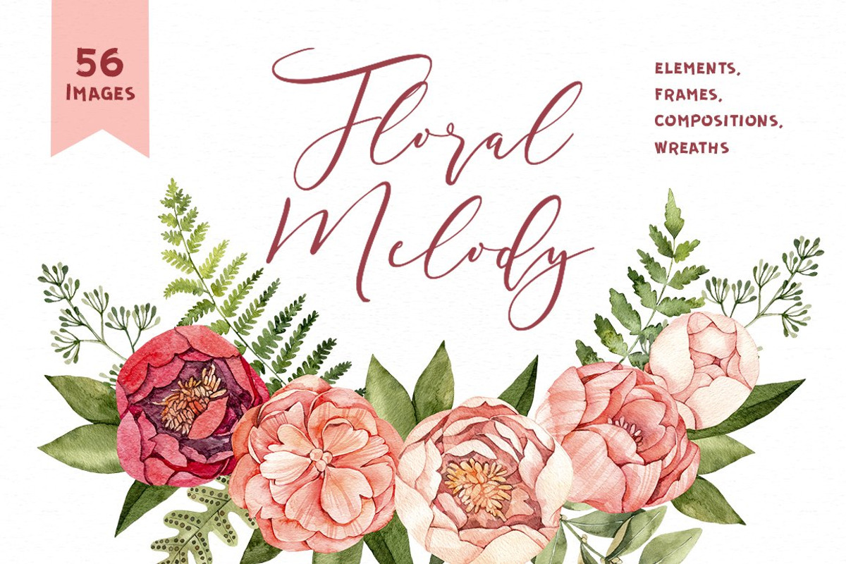 Floral bundle | Watercolor SALE, a Decorative Illustration by Kate Macate (Photo 17 of 28)