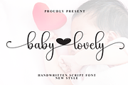 Baby Lovely | Script Font, a Handwritten Font by Scratchones (Thumbnail 1 of 9)