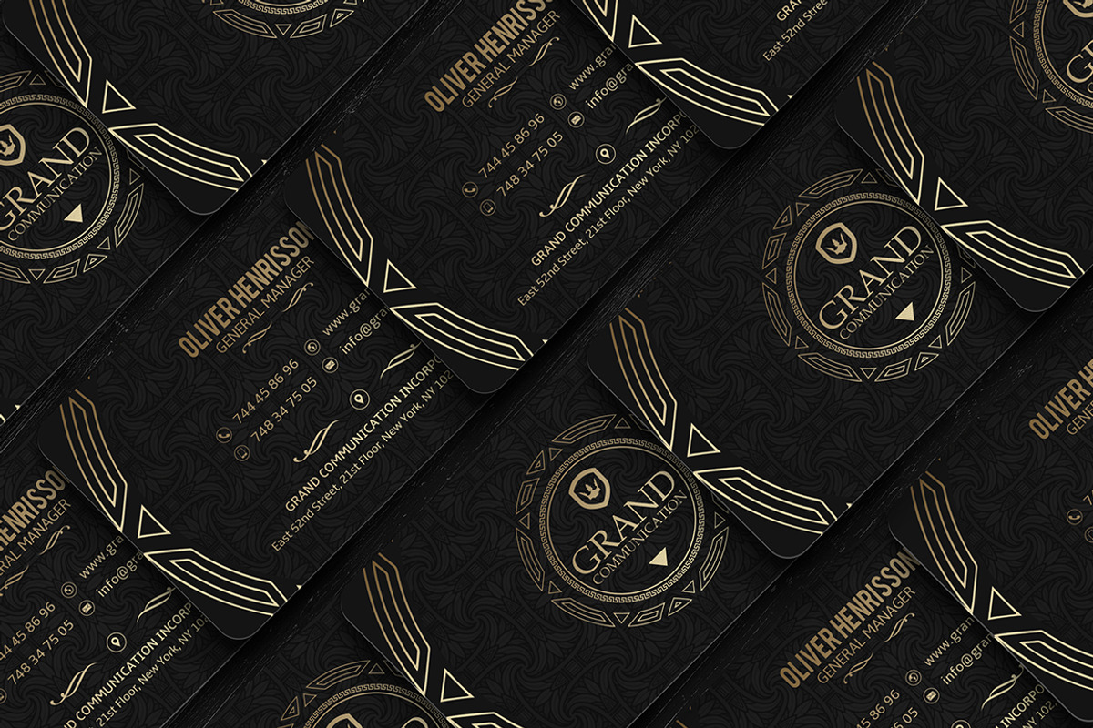 Gold And Black Business Card, a Business Card Template by Marvel (Photo 2 of 4)