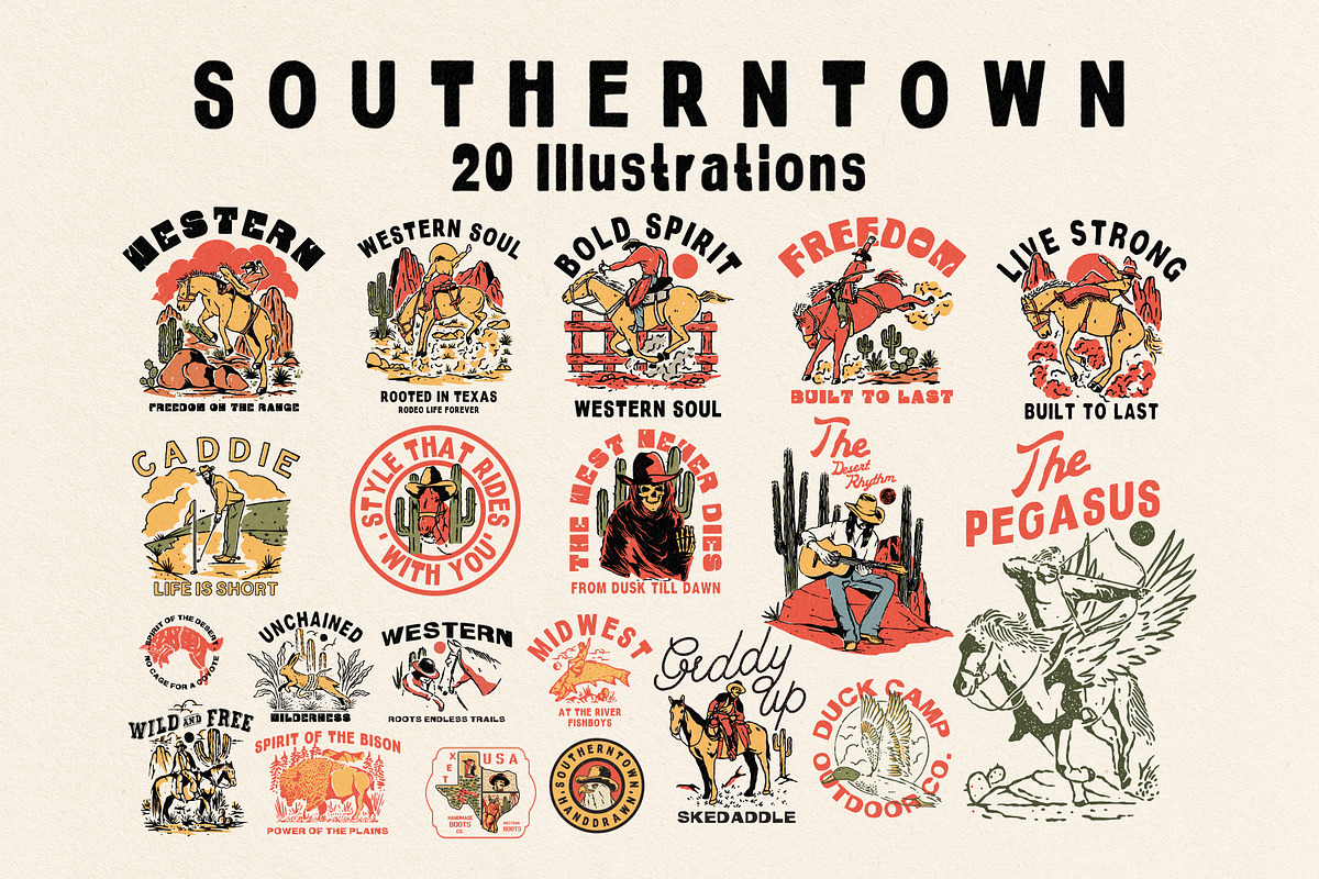 40 Illustrations & Fonts use, an Object Illustration by Southerntown (Photo 3 of 4)