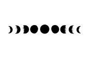 Moon Phases Silhouette Clipart, a Graphic by hafijul (Thumbnail 10 of 13)