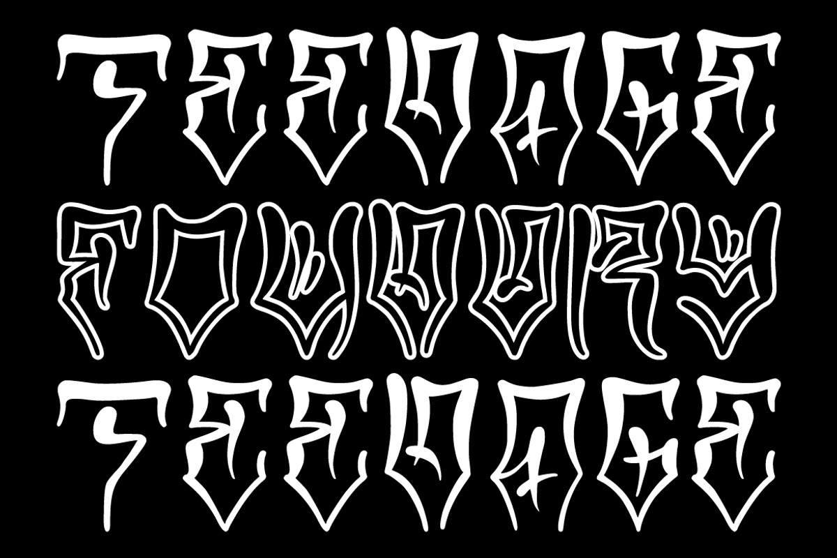 Teenage Riot, a Blackletter Font by TeenageFoundry (Photo 6 of 10)