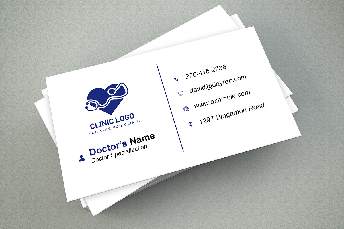 Private Clinic Card Template PSD preview 2