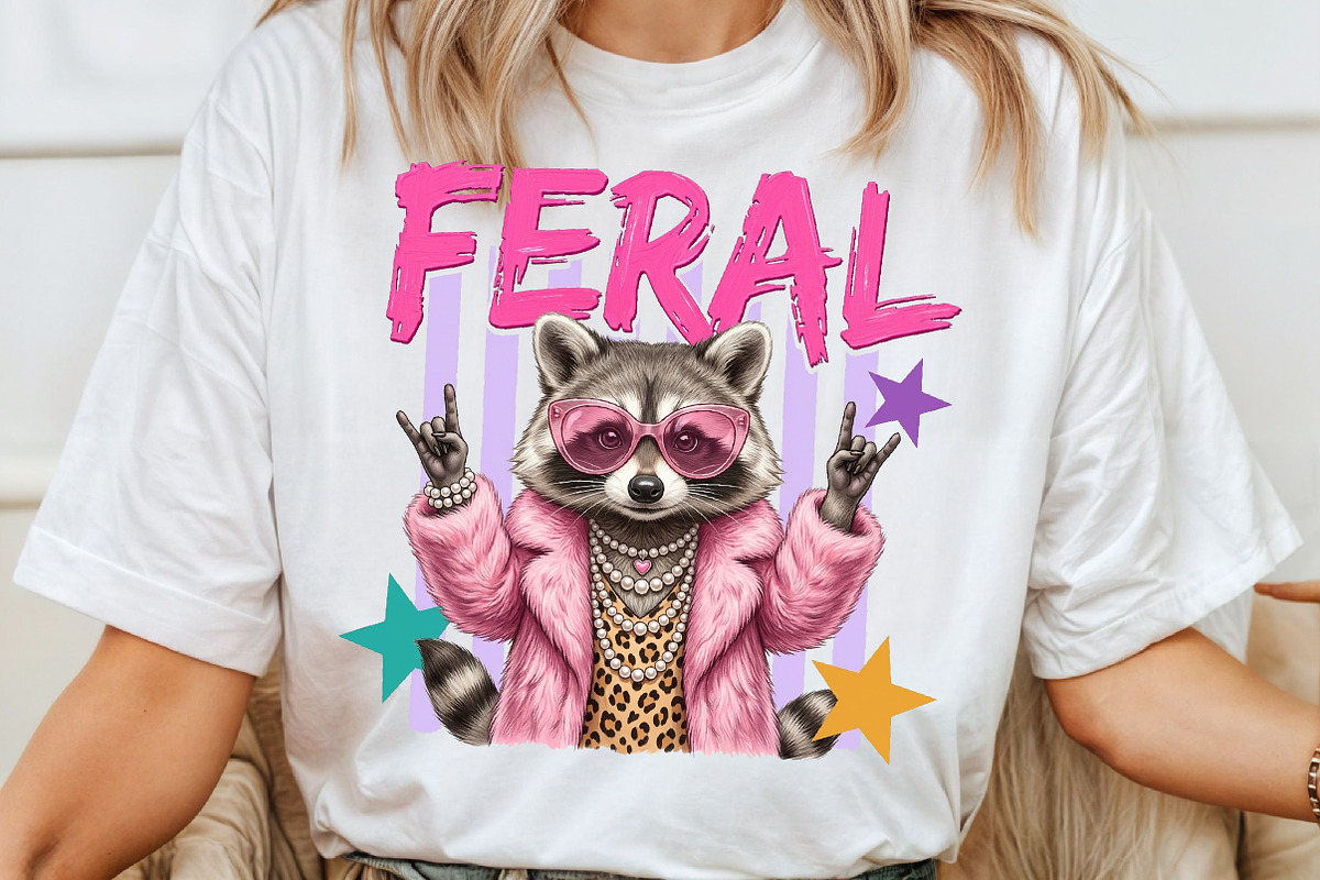 Feral Funny Raccoon PNG, a Work Illustration by Sublimation Artist (Photo 4 of 9)