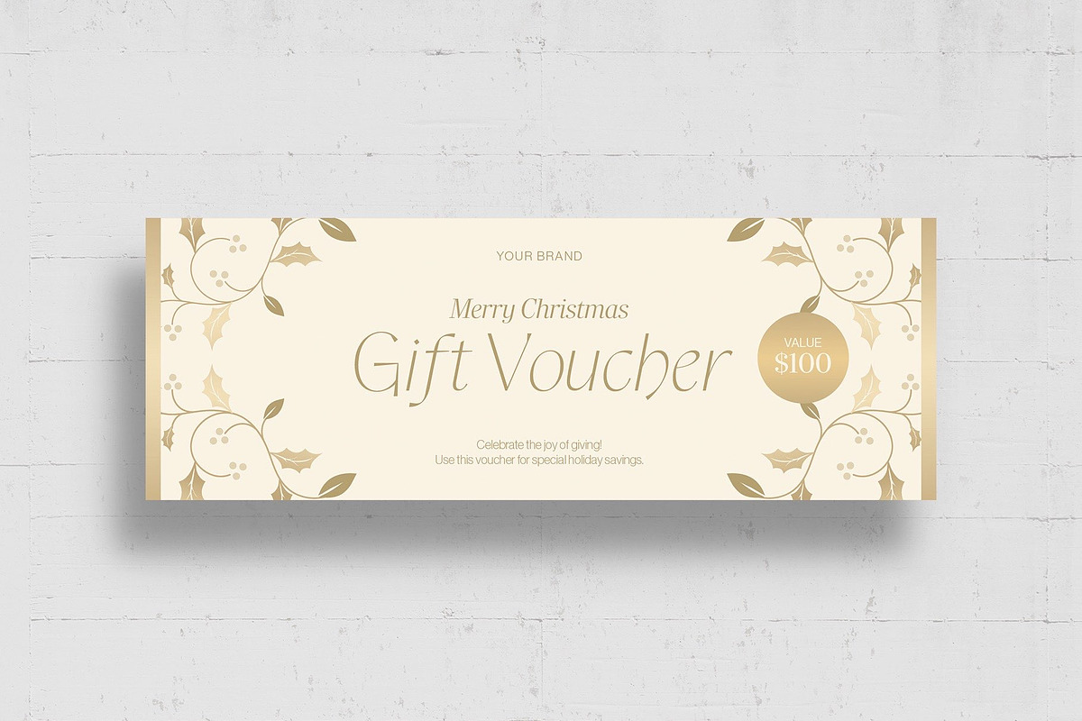 Christmas Gift Voucher & Coupon, a Stationery Template by BrandPacks (Photo 4 of 5)
