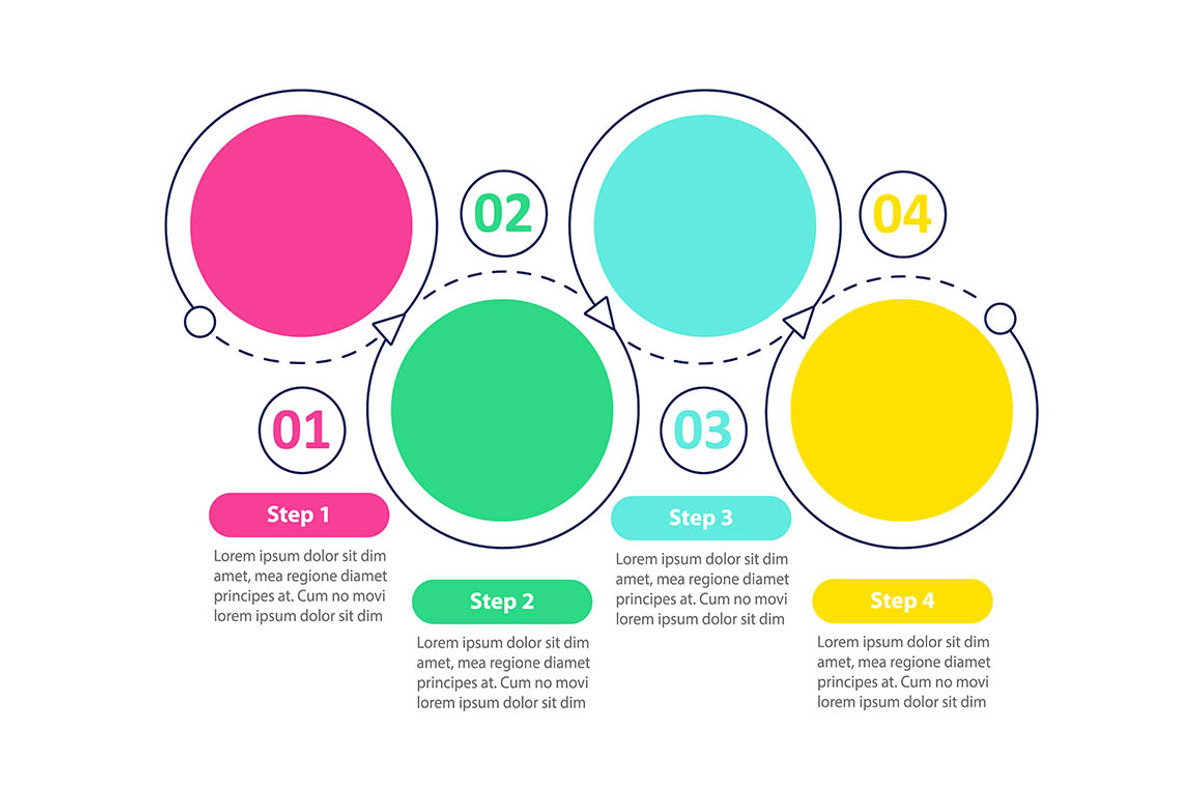 Simple flowchart vector infographic, a Templates & Theme by IMG Visuals