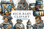 Watercolor Rich Baby Clipart Bundle, a Person Illustration by BusyDaydesign (Thumbnail 1 of 9)