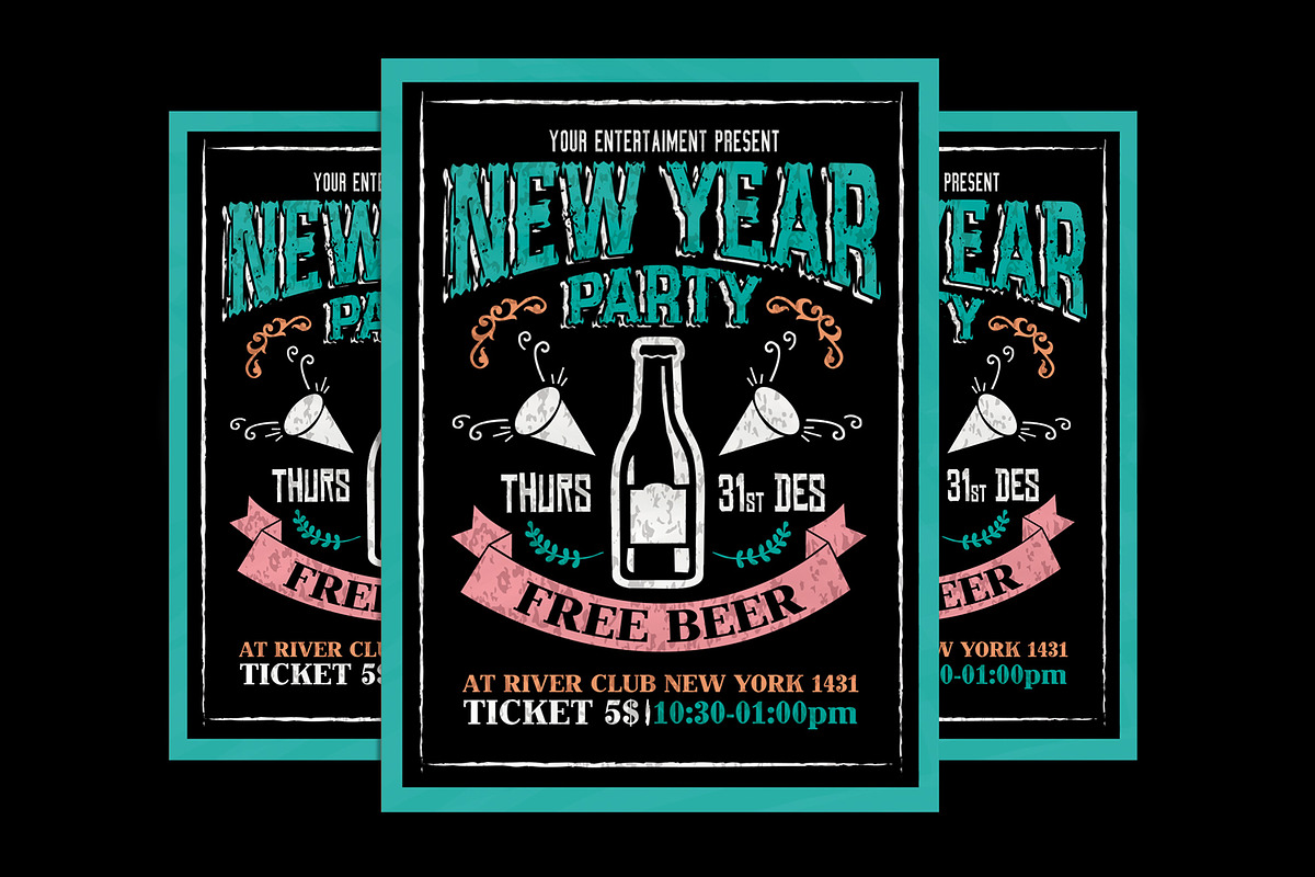 New Year Beer Party, a Flyer Template by Muhamad Iqbal hidayat (Photo 1 of 4)