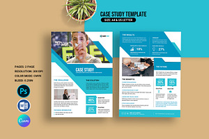 Case Study Flyer Template, a Flyer Template by retrographix