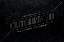 Outgunned display font in 4 versions