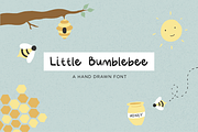 Little Bumblebee Hand Drawn Font, a Script Font by thetrendytemplate (Thumbnail 1 of 6)