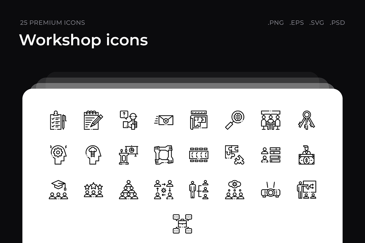 Workshop icons, an Outline Icon by Wencory (Photo 1 of 2)