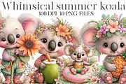 Whimsical summer koala Clipart, an Illustration by Designworld (Thumbnail 1 of 7)