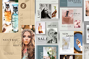 Soft neutral social media graphic, a Social Media Template by Chanut is industries (Thumbnail 1 of 11)