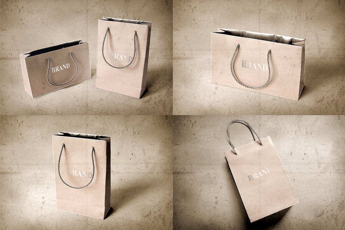 Paper Bags Mock-ups, a Packaging Mockup by ItemBridge (Photo 2 of 5)