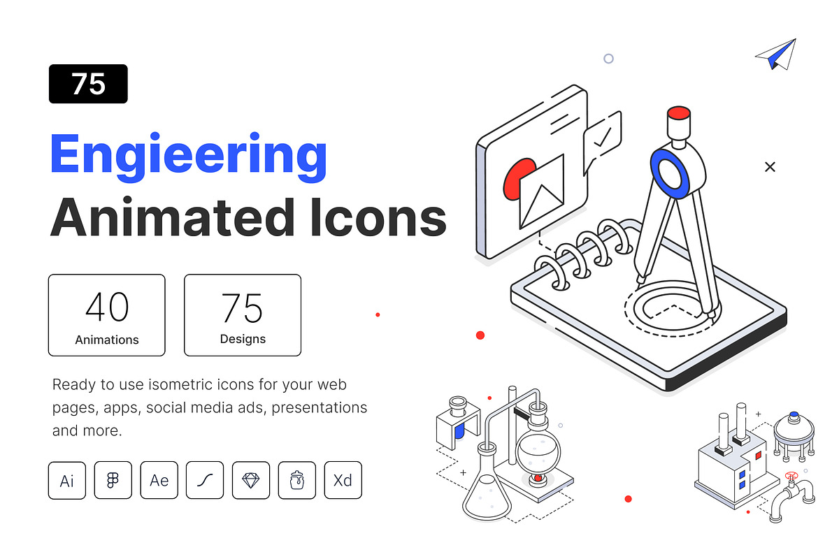 Isometric Engineering Icons, a Duotone Icon by Vectors Market (Photo 1 of 7)