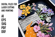Spring Floral Laser Cut SVG, an Object Graphic by HelloWood (Thumbnail 3 of 4)
