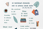 Book reader set. Girl with book., an Illustration by Julia Shop (Thumbnail 2 of 6)