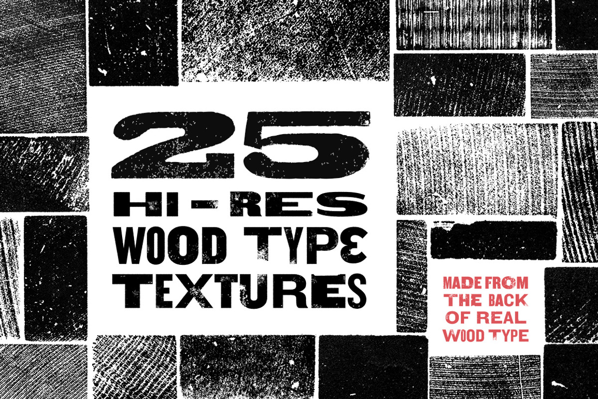Hi-Res Wood Type Textures, a Texture Graphic by Wood Type Revival (Photo 1 of 2)