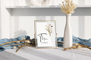 Card Mockup 5x7 Table Number BGW