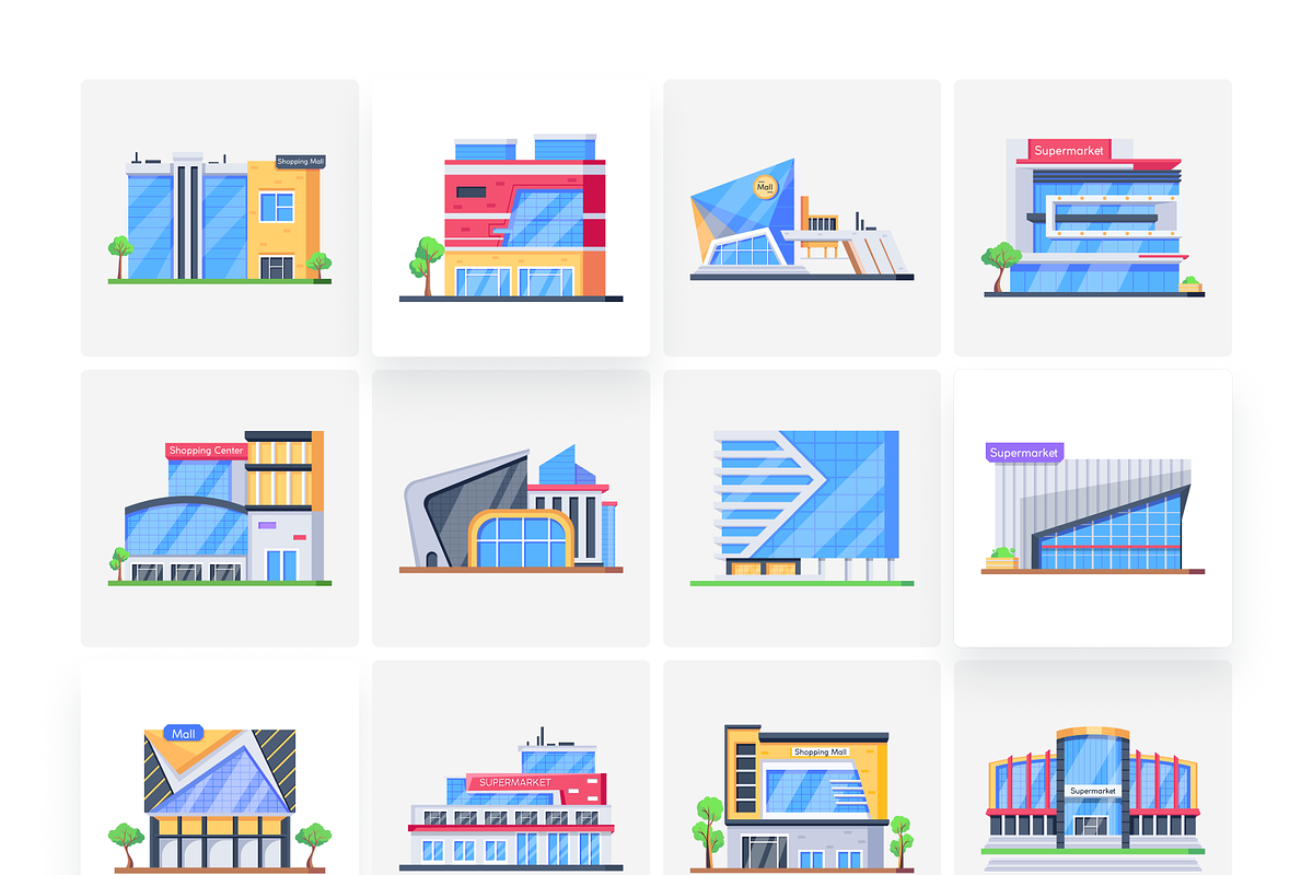 Isometric Shopping Mall Icons, a Duotone Icon by Vectors Market (Photo 5 of 7)
