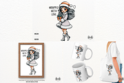 Cute Winter Christmas Clipart Bundle, an Illustration by Markicha Art (Thumbnail 2 of 9)