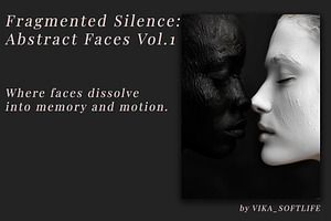 Fragmented Silence: Abstract Faces, a Decorative Illustration by Vika_Softlife
