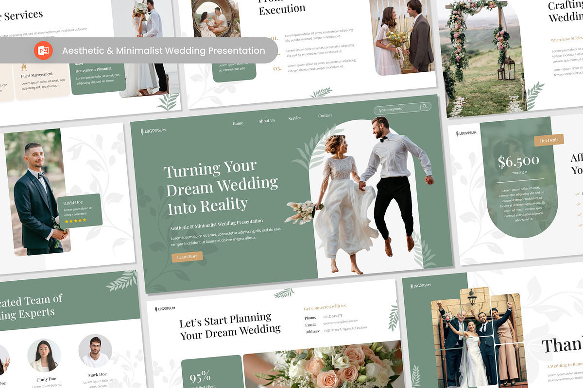 Aesthetic & Minimalist Wedding PPT, a Presentation Template by Antstheme (Photo 1 of 2)