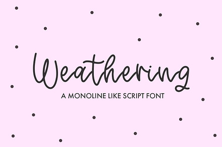 Weathering Script Font, a Handwritten Font by Freeling Design House