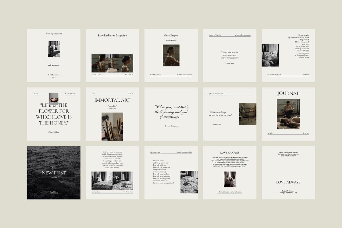 CANVA PS Instagram Templates Posts, a Social Media Template by Love Radiation Studio (Photo 13 of 16)