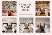 Bedroom Wallpaper Mockup Bundle, a Household Mockup by ItsFreakinMockups (Thumbnail 1 of 8)