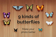 52+ Butterflies Photo Overlays, an Action Add-On by PhotoEffects.Store (Thumbnail 4 of 8)