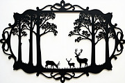 Deer Forest Border Frame Set, an Illustration by Creativeshirt (Thumbnail 4 of 7)