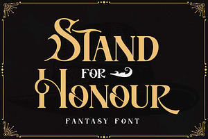 Stand For Honour, a Serif Font by Novitype