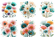 Whimsical spring daisy clipart, an Illustration by Designworld (Thumbnail 4 of 4)