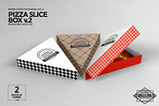 Pizza Slice Box v.2 Packaging Mockup, a Packaging Mockup by INCDesign (Thumbnail 5 of 8)