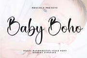 Baby Boho | Script Font, a Handwritten Font by Scratchones (Thumbnail 1 of 8)