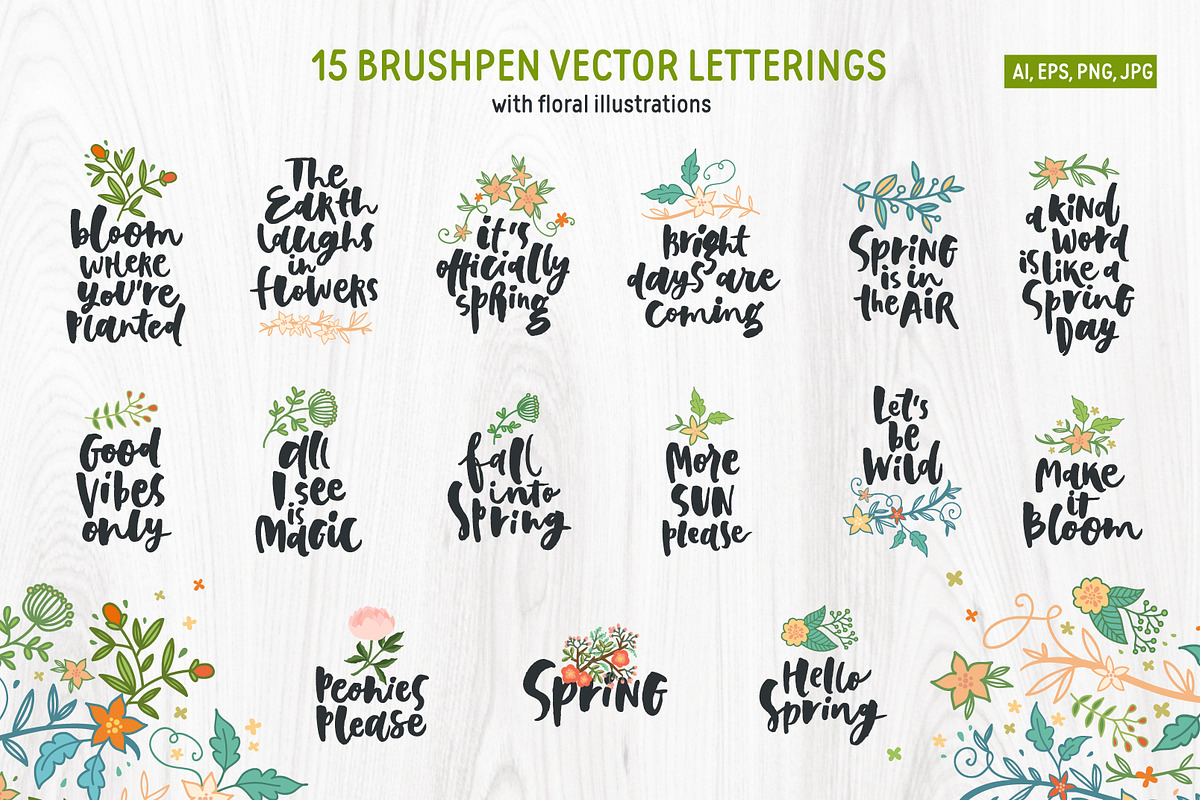 Spring! Letterings+graphics, an Illustration by Nina's Illustration Shop (Photo 3 of 8)